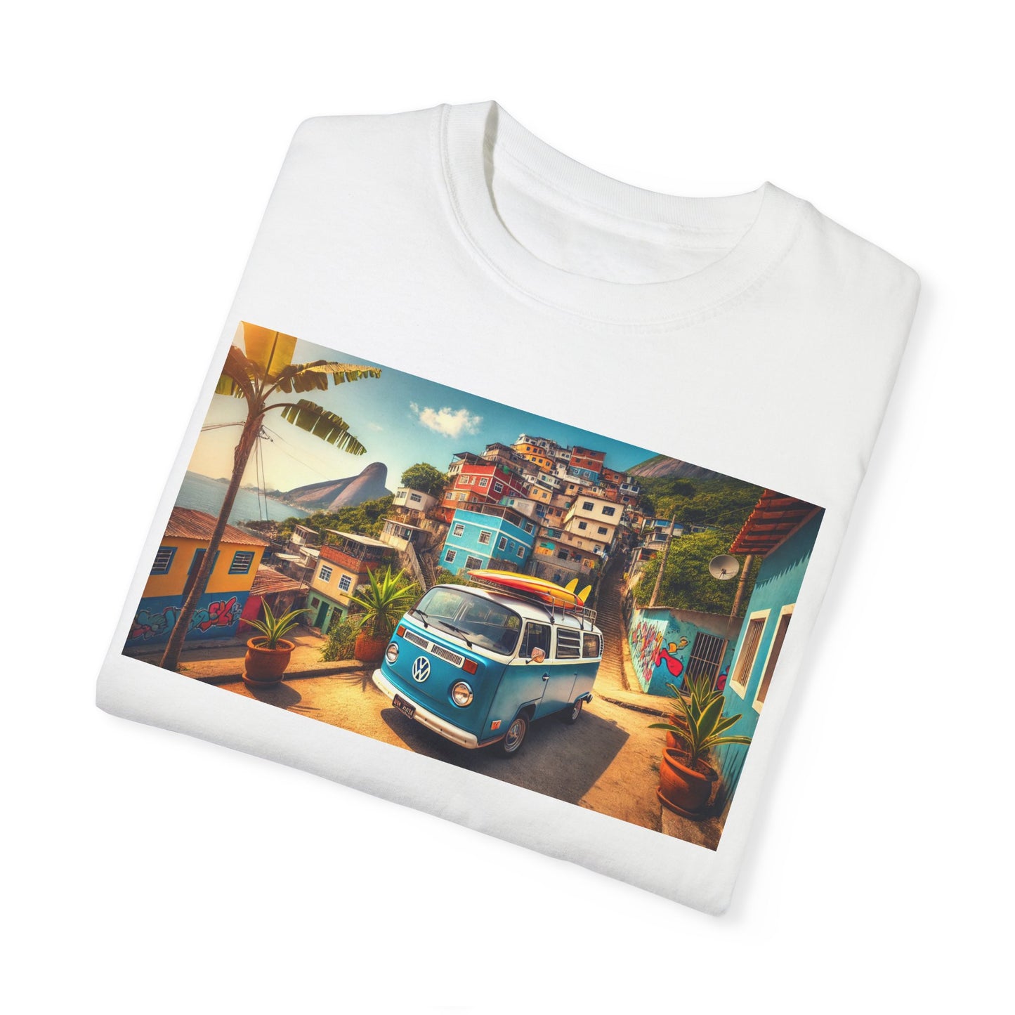 T-Shirt - VW Campervan within Favela Rio de Janeiro Design