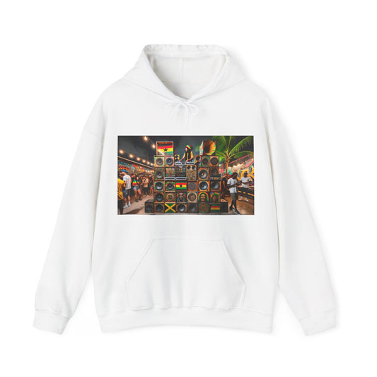 Festival Vibe Hooded Sweatshirt with Colorful Design