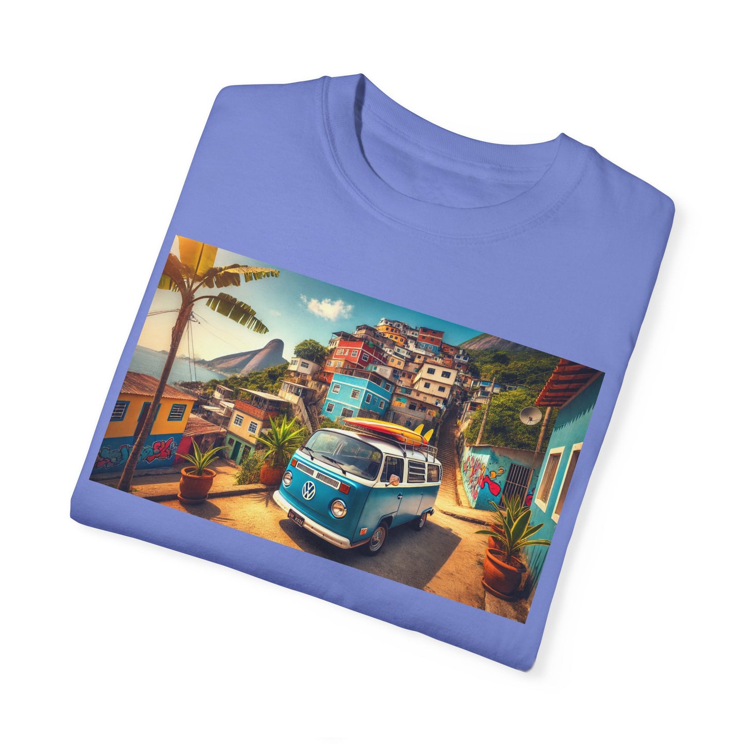 T-Shirt - VW Campervan within Favela Rio de Janeiro Design