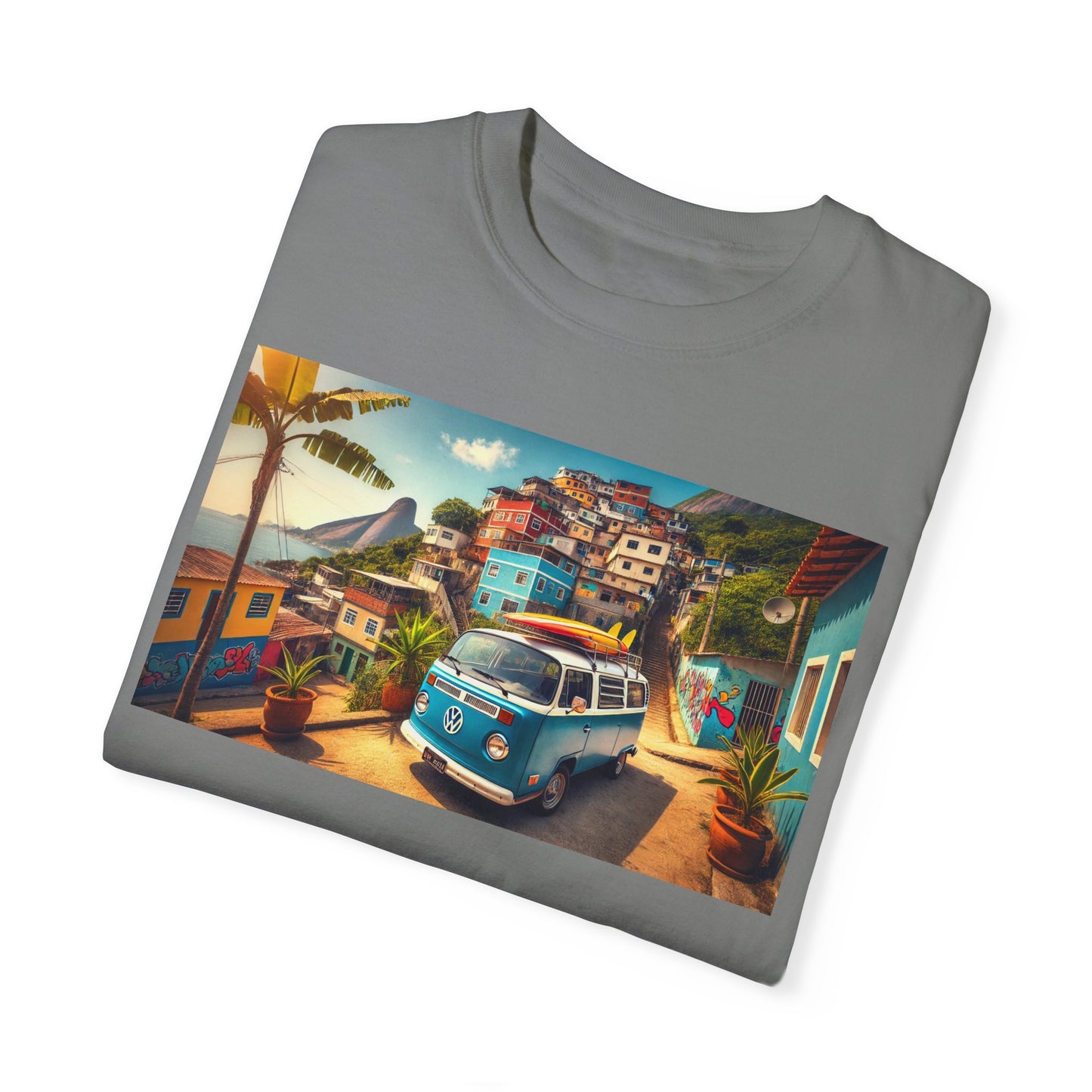 T-Shirt - VW Campervan within Favela Rio de Janeiro Design