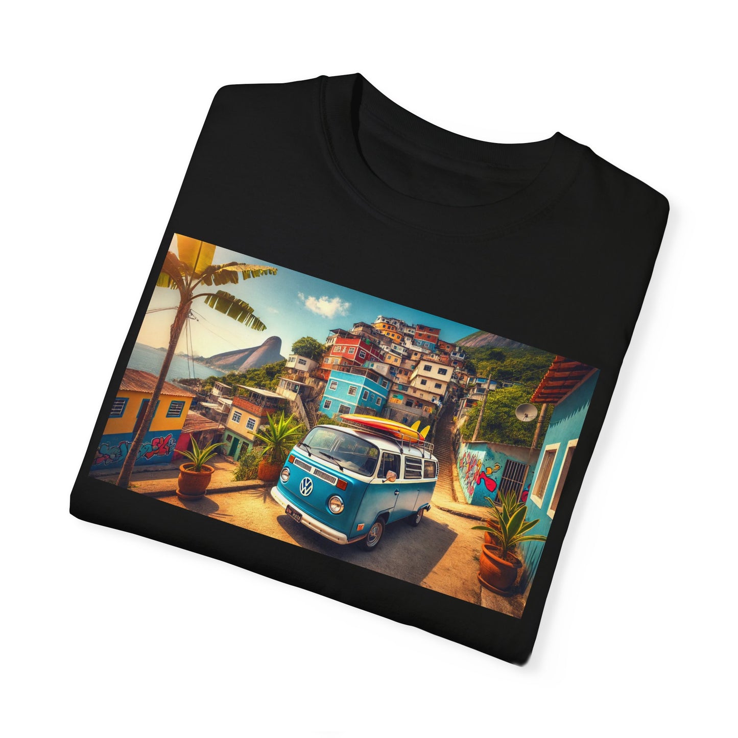 T-Shirt - VW Campervan within Favela Rio de Janeiro Design