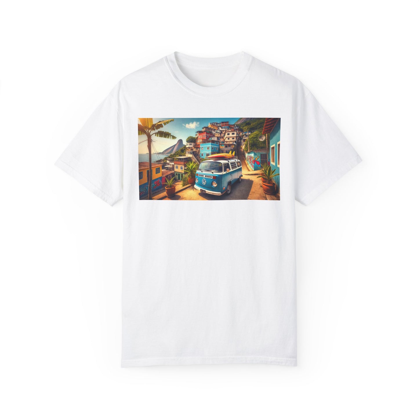 T-Shirt - VW Campervan within Favela Rio de Janeiro Design