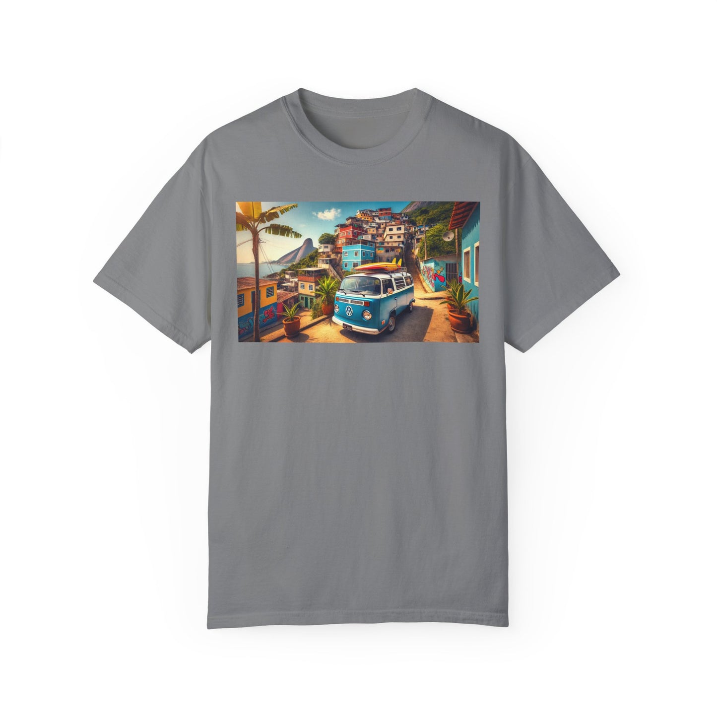 T-Shirt - VW Campervan within Favela Rio de Janeiro Design