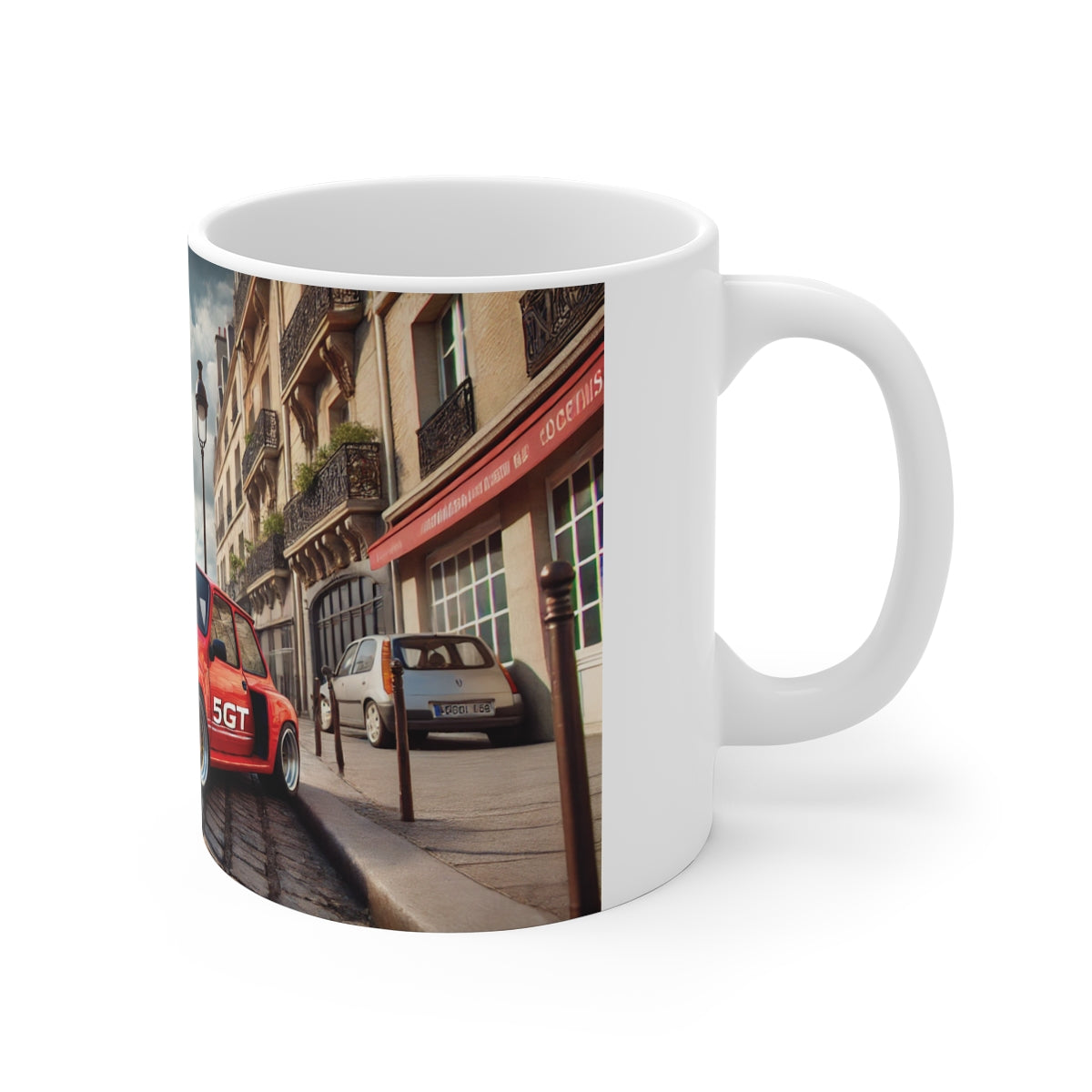 Mug, Car Enthusiast GT 5 in Paris, Coffee Cup, Tea Mug, Gift for Car Lover, Automobile Decor, Travel Mug